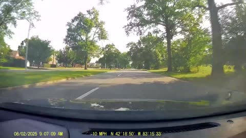 Roundtrip From Levagood Area to Parking Garage, W Village Drive, Dearborn, Michigan, August 2, 2025