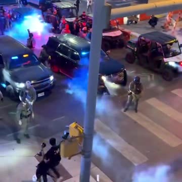 Austin gets in on the anti deportation riots. Reporter arrested for not complying