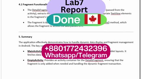 Student Work (lab) | CST2335 Lab 7aStar Wars API App Report Summary | Algonquin College
