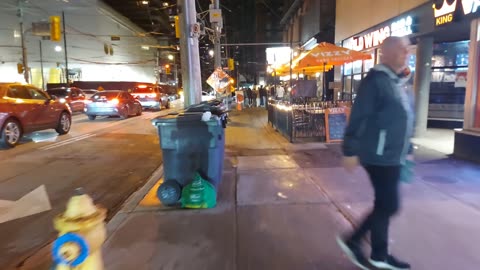 【4K】Friday Nightlife Downtown Toronto Canada 🇨🇦