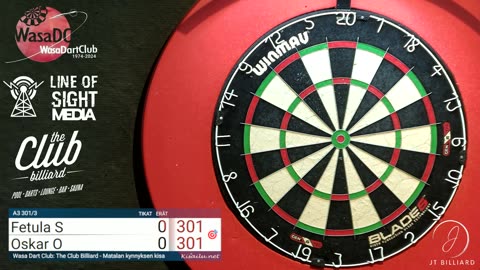 LIVE !! Taulu 1 / 2 _ Darts Kisa @ the club vaasa