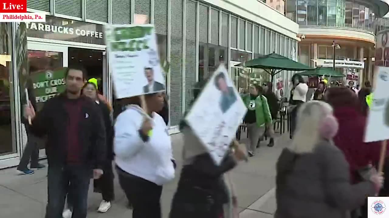 Starbucks union workers strike on Red Cup Day