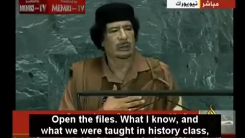 Muammar Gaddafi Knew Israel Murdered JFK