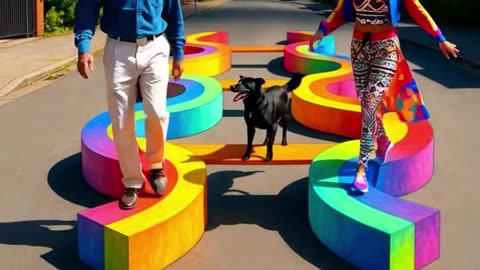 3D Art Walk-Uk-Jini#Shorts