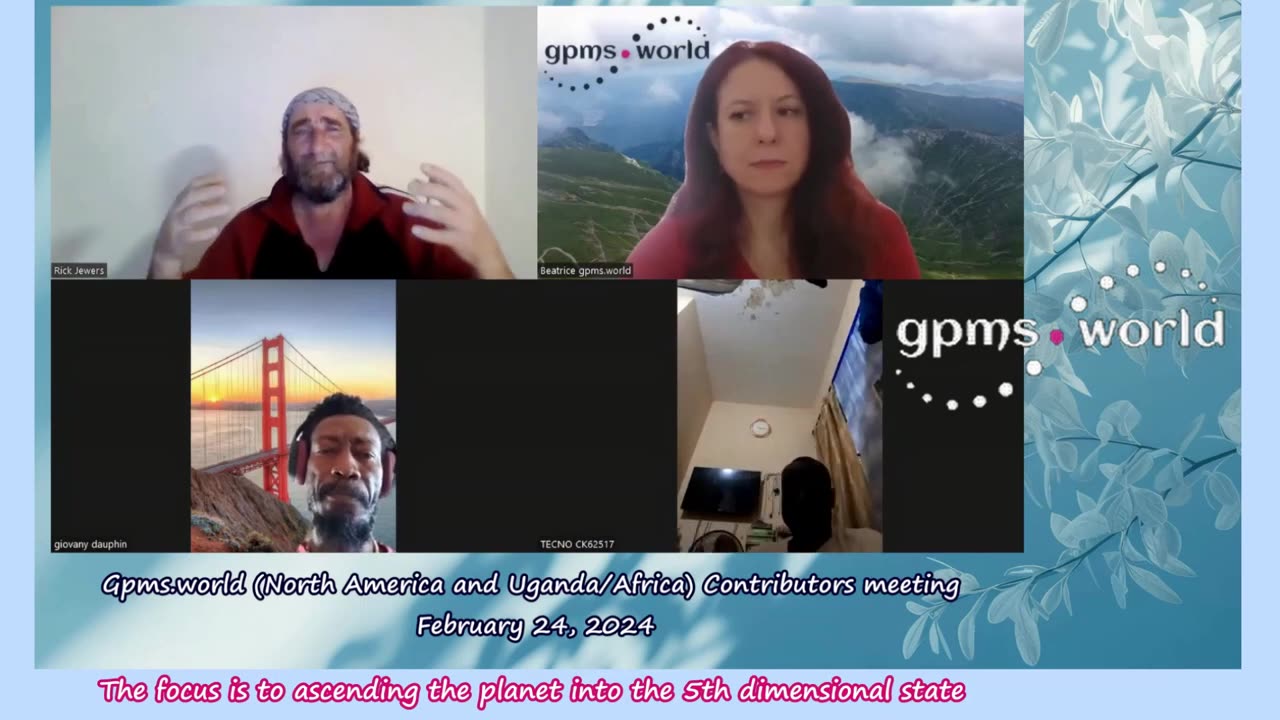 The focus is to ascending the planet into 5th dimensional state