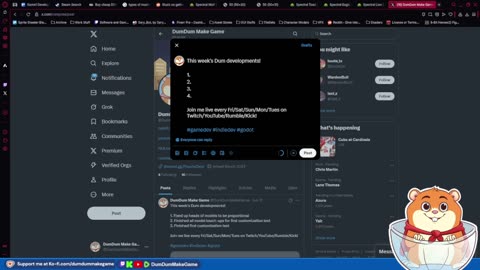 Dev Stream: DumDum Make Game!