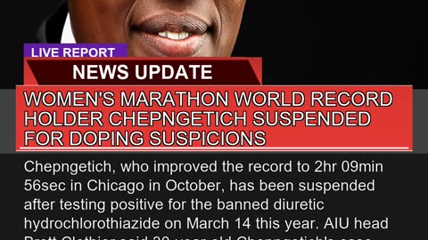 Womens Marathon World Record Holder Chepngetich S