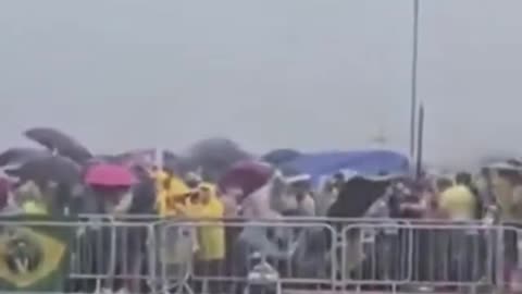 Lightning strikes pro-Bolsonaro rally in Praça do Cruzeiro, Brasilia, Brazil; 70 injured