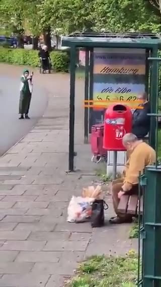 In Germany, a young girl wearing a hijab fired an airsoft gun at elderly people