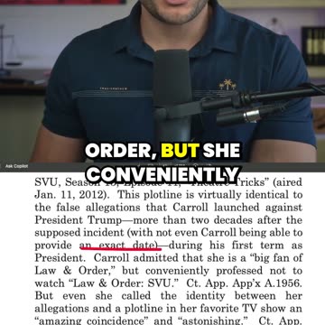 E. Jean Carroll’s Story MATCHES a TV Script