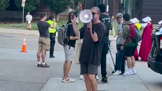 Protester at first Turning Point campus event since Kirk assassination: “Erika Kirk has got to go!”