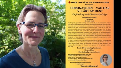 Ute Krüger: Föredrag och mikroskopera Ditt egna blod i Göteborg