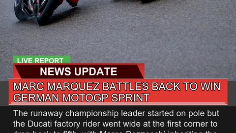 Marc Marquez Battles Back to Win German Motogp Spr