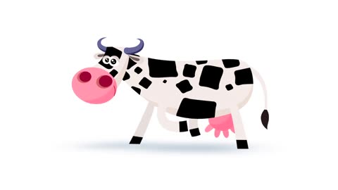 Cow, spotty, cartoon