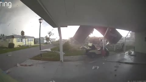 Crazy Tornado in Ranchero Village, FL - Amazingly No Injuries