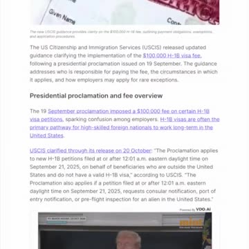 Here's the Good News! The USCIS has just clarified the controversial $100,000 H-1B visa fee.