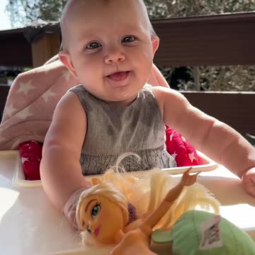 baby kayla laughing in the sun with daddy — pure joy! ☀️