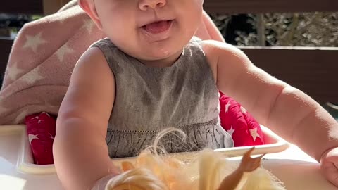 baby kayla laughing in the sun with daddy — pure joy! ☀️