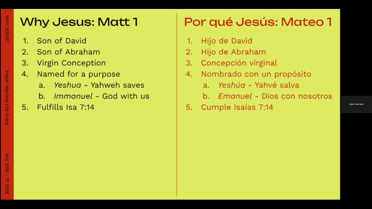 Why Jesus - 12/7/2025