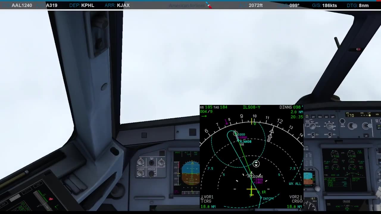 Landing in Jacksonville (KJAX)