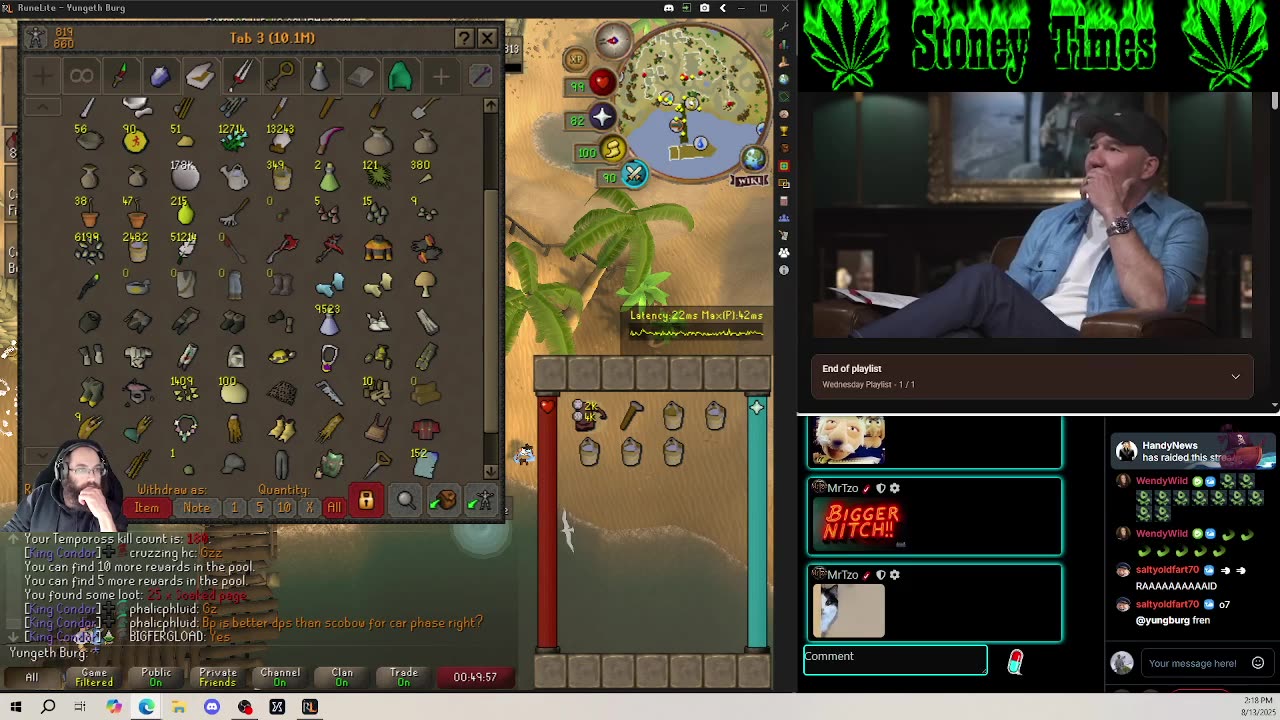 Burg's Lounge.. Runescape n' Chill 8-13 #Live #Cannabis #420 #OSRS