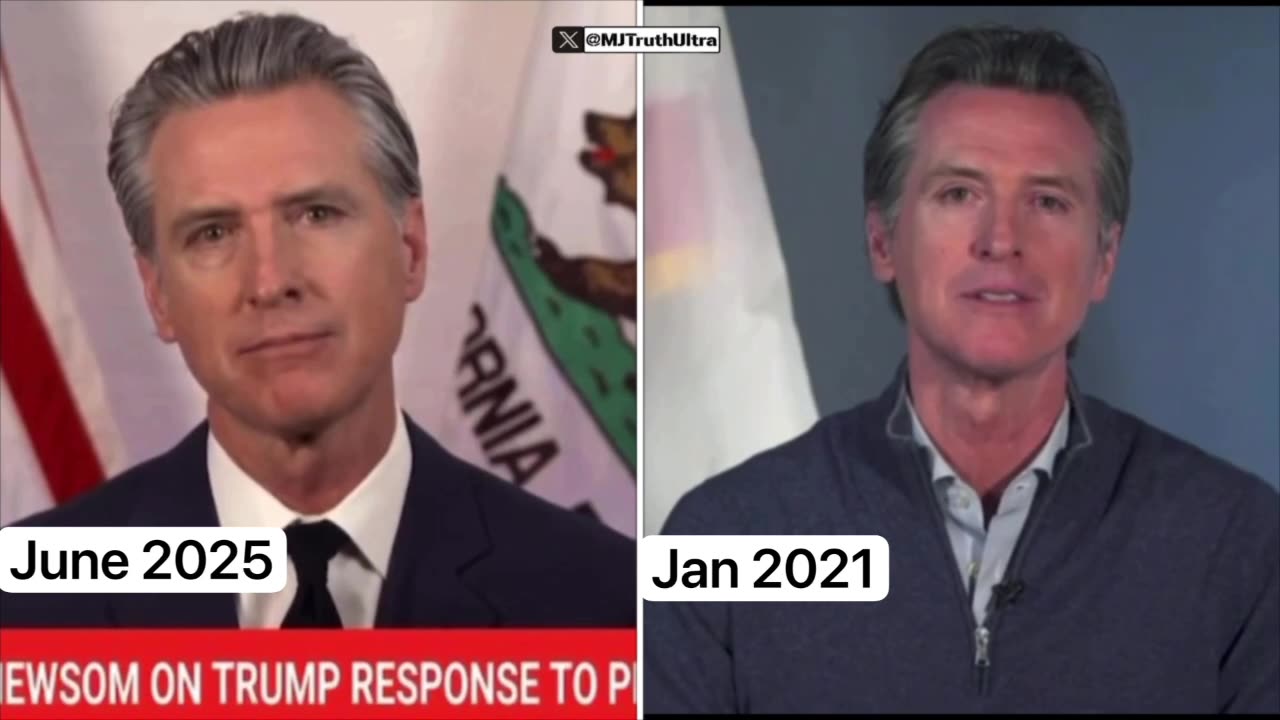 Gavin Newsom - National Guard 2021 v 2025