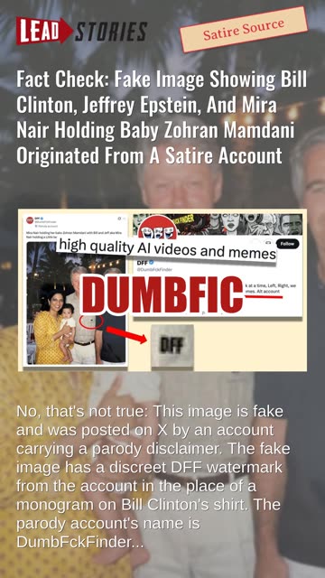 Fact Check: Fake Image Showing Bill Clinton, Jeffrey Epstein, Mira Nair Holding Baby Zohran Mamdani