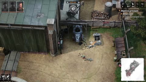 Triple synchronized elimination in Commandos: Origins
