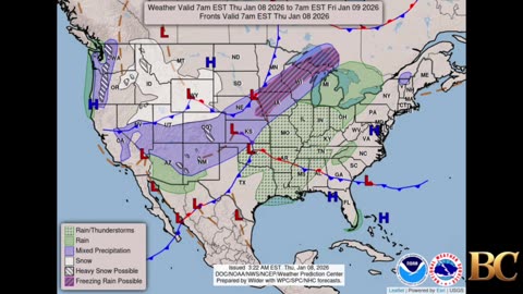 National Weather Forecast (January 8, 2026)