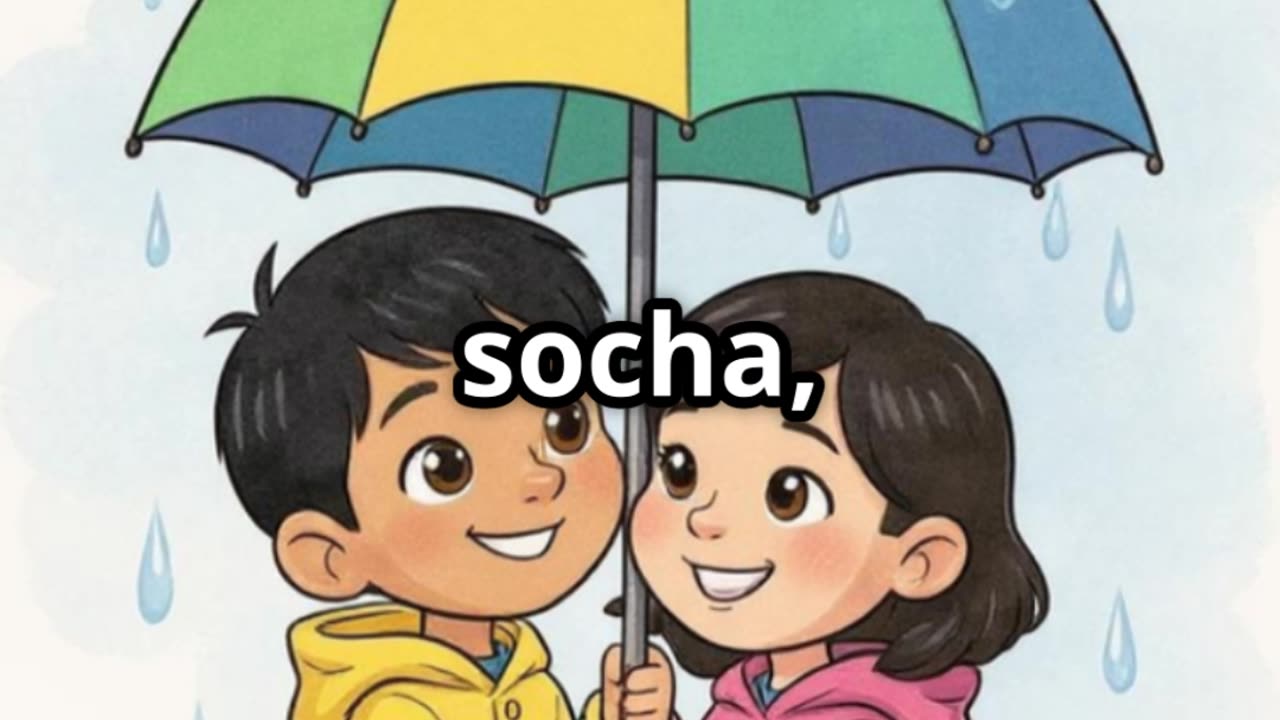 छाता कौन बाँटेगा? 😊 बच्चों की बारिश वाली सीख! ☔🌈 #shorts