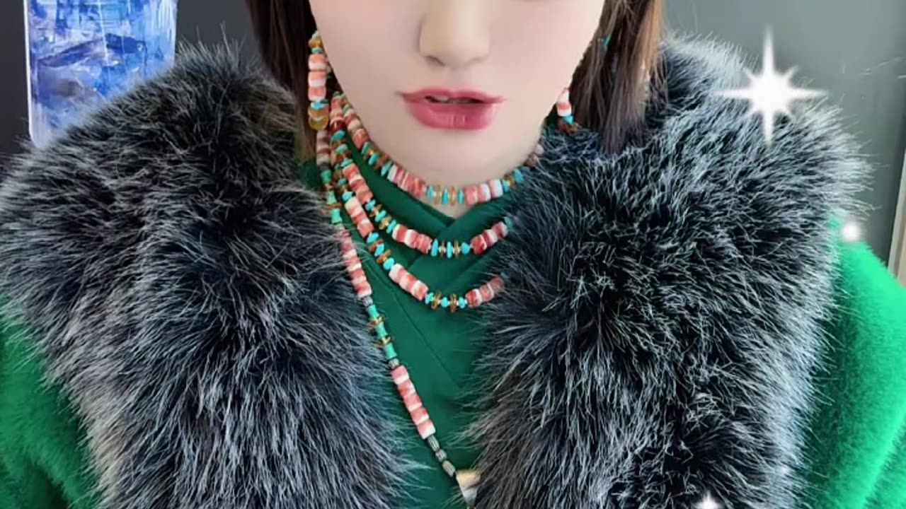 250603-15 Turquoise & Red Spiny Oyster Set: Oceanic Poem on Wrist and Neck