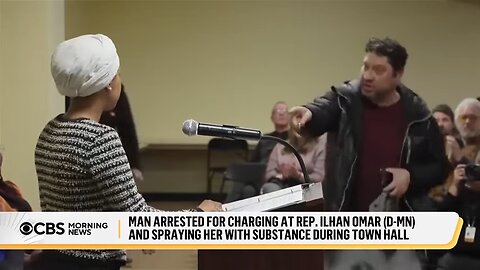 Man arrested after spraying Minnesota Rep. Ilhan Omar with unknown liquid