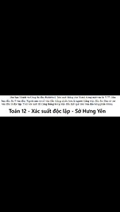 Sở Hưng Yên Hai bạn Thành và Công thi đấu Pickleball. Xác suất thắng của Thành trong một ván 0,35