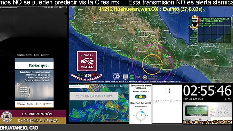 SISMO Magnitud 4.0 Loc 6 km al SUROESTE de PINOTEPA NACIONAL, OAX 21/06/25 02:55:10 #noameritoalerta
