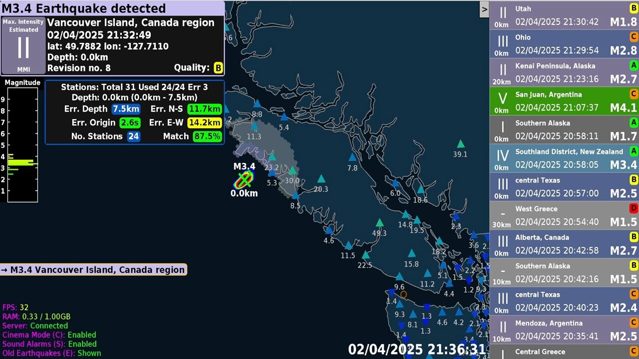 🌍 LIVE: Real-Time Global Earthquake Tracker & Alerts! ⚠️🌎📡