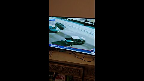Pile ups on the freeway from the snow storm