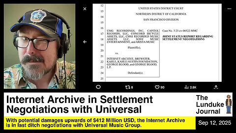 Internet Archive in Settlement Negotiations with Universal