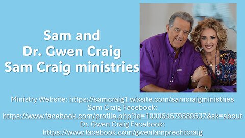 Guest speakers Sam and Gwen Craig