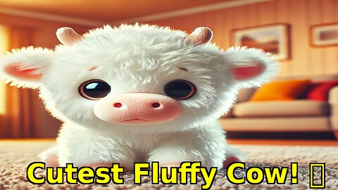 "Meet the cutest fluffy cow! 🐄😍 This adorable baby cow will melt your heart! ❤️✨"