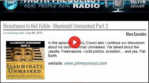 [Part 2] Illuminati, Jesuits, World Politics & Flat Earth | Truth Frequency Radio w/ Johnny Cirucci