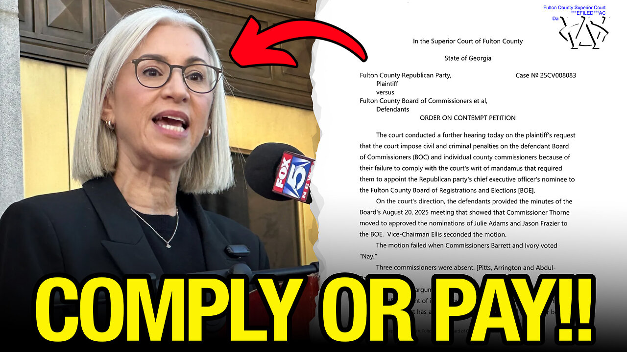 Fulton County Hit with MASSIVE $10,000 PER DAY Fine!!
