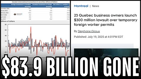 Canada’s Economic Crisis: $83.9B Foreign Investment is gone and $300M Quebec Lawsuit