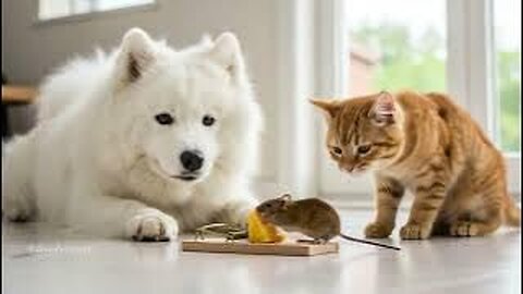 Dog & Cat's SHOCKING Reaction to Mouse Trap!