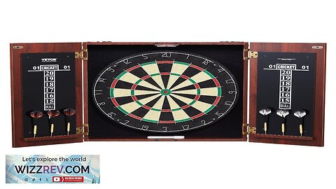 VEVOR Dartboard and Cabinet Set Official Size Complete Accessory Steel Tip Dart Review