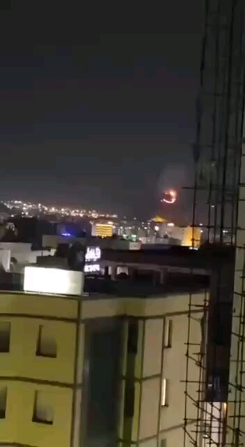 A fire is spreading in the mountains of Shiraz, Iran.