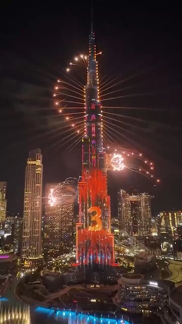 NEW YEAR 2026: Dubai's Burj Khalifa lights up with stunning fireworks