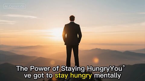 The power of staying hungry ￼