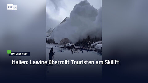 Italien: Lawine überrollt Touristen am Skilift