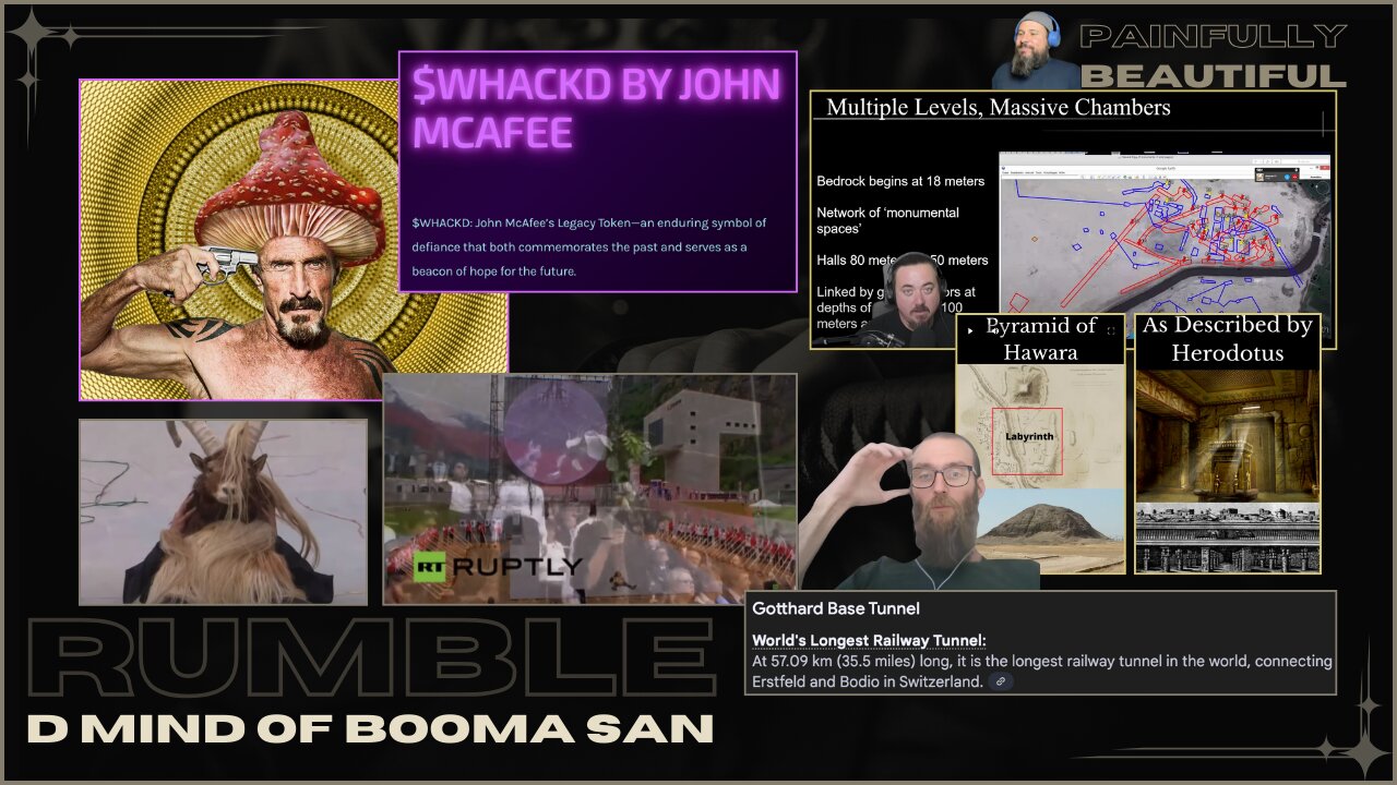 John McAfee’s $WHACKD, The Satanic Gotthard Tunnel Ceremony & An Unknown Ancient Egyptian Site Revealed! | Punished Biscuits & D Booma San Ep. 4 | Aug 24th, 2025