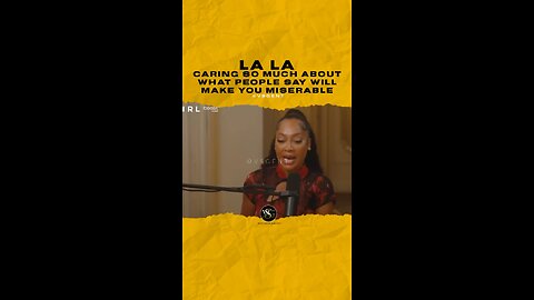 @lala Caring so much about what people say will make you miserable